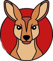 isolate kangaroo icon vector