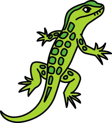 isolate a green lizard icon