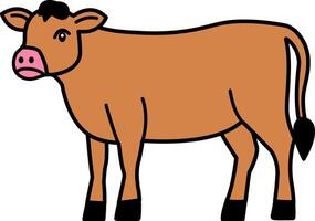 isolate illustration of a cow icon vector