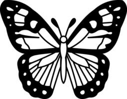 isolate black and white butterfly icon vector