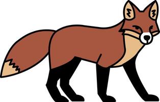 isolate fox icon vector