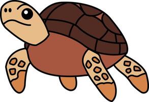 isolate sea turtle icon vector