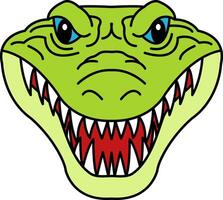 isolate crocodile icon vector