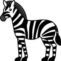 isolate illustration of zebra icon vector