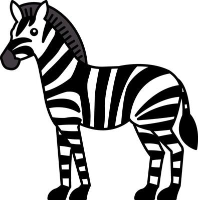 isolate illustration of zebra icon