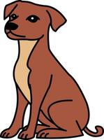 isolate illustration of a dog icon vector