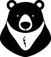isolate black and white bear illustration icon icon vector