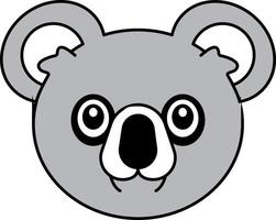 isolate illustration of a koala icon vector