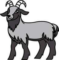 isolate illustration of goat vector