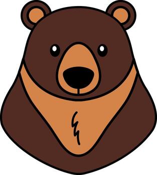 isolate bear icon vector