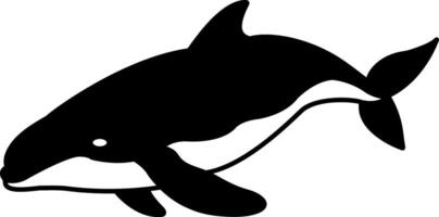 isolate black and white illustration whale icon vector
