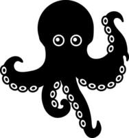 isolate illustration icon of octopus vector