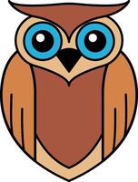 isolate owl illustration icon vector
