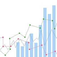 a graph showing the growth of a business vector