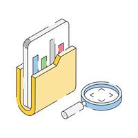 Check out this isometric icon of a digital data folder vector