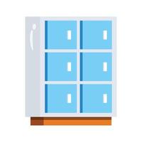 A sleek 2d icon of multi-door cabinets unit vector