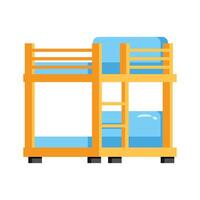 A trendy 2d icon of bunk bed with ladder vector