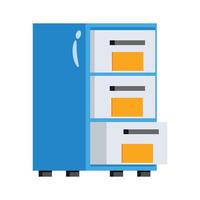 A decorative 2d icon of office cabinet storage vector