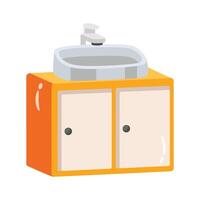 A modern 2d icon of bathroom basin sink vector