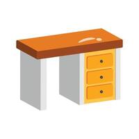 A stylish 2d icon of office table workspace vector