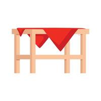 A 2d icon of dining table and chairs vector
