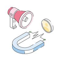 Have a look at this isometric icon of audience engagement vector