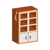 A trendy 2d icon of modern almirah cupboard vector