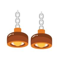 A modern 2d icon of ceiling lights fixture vector