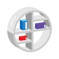 A minimal 2d icon of wall shelves design vector