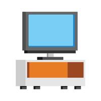 A decorative 2d style icon of LCD table setup vector