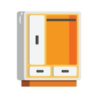 A modern 2d style icon of stylish almirah cabinet vector
