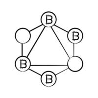 Check out our premium hand drawn style icon of crypto network vector