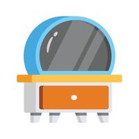 A clean 2d icon of room mirror standing vector