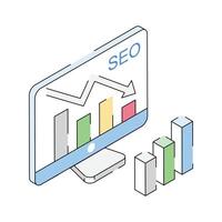 Premium isometric icon illustrating a recession concept graph vector