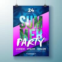 vibrant summer party poster vector