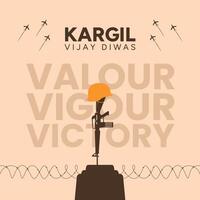 26 july Kargil Vijay Diwas vector