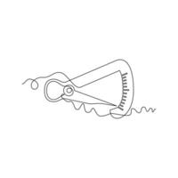 one line art Iwanson Gauge illustration. line art, one continuous line, simple, hand drawn and sketch style. for icons, symbols, signs or logos vector