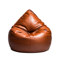 Cozy Brown Bean Bag Chair for Relaxation in Modern Home Interiors and Casual Spaces png