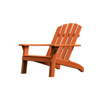 Comfortable Wooden Adirondack Chair for Relaxation in Outdoor Spaces and Patios png