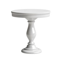 Elegant Round White Table Pedestal Stand Perfect for Modern Interior Spaces png
