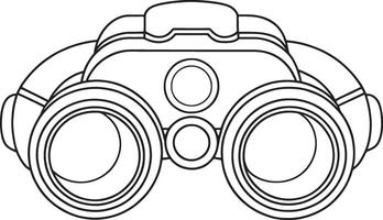 Night vision binoculars outlined for tactical or nature themed use vector