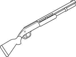 Shotgun in clean outline ideal for historical or weapon themed visuals vector