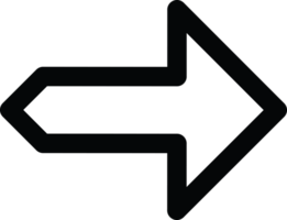 Minimalist arrow icon on t, sleek UI UX navigation symbol for web interfaces, mobile apps, and digital design systems. Editable template png