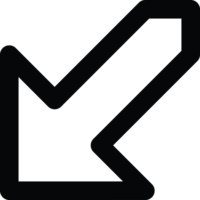 Black Angular Downward Arrow Icon png