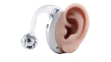 Hearing aid device improving hearing loss on transparent background png