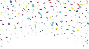 Colorful confetti celebration on transparent background for party invitation and poster design vector