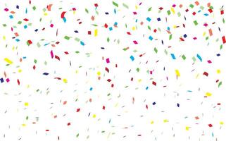 Elegant falling confetti on transparent background with minimal pastel party elements vector