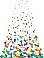 Wedding confetti design with triangle paper layers in transparent for festive and graphic compositions vector