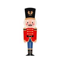 Christmas nutcracker isolated on white background. vector