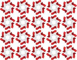 The red and white flag of Indonesia is in the form of floral seamless patterns vector